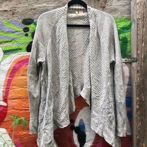 gray cardigan